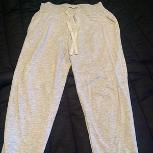 Gray/white sweatpants